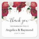 Search for red and gold wedding stickers Botanical