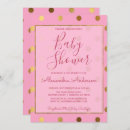 Recherche de polka dot baby shower invitations Élégant