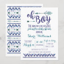Search for tribal baby boy shower invitations It's a boy