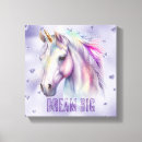 Search for purple unicorn canvas prints Girly