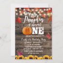 Search for pumpkin 1st birthday invitations Autumn leaves