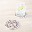 Recherche de verre fleurs de dessous de dessous de verres Violet
