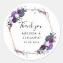 Search for purple floral thank you stickers Love and thanks