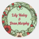 Search for art nouveau wedding stickers Green