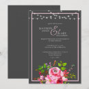 Recherche de rose et gris mariage invitations Floral