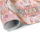 Recherche de motif baroque papier cadeau Rose