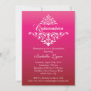 Search for fuchsia quinceanera invitations Elegant