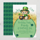 Search for lucky one birthday invitations Shamrock