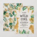Search for wild one 1st birthday invitations One year old