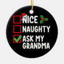 Search for naughty or nice ornaments Santa