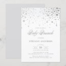 Recherche de faux silver foil invitations Pour le brunch bébé