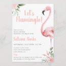 Search for pink flamingo bridal shower invitations Aloha