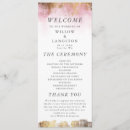 Search for pink wedding programs Watercolor