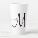 Recherche de gris et blanc tasses Monogramme