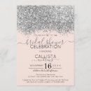 Recherche de silver bridal shower invitations Étincelant