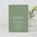 Search for sage green bridal shower invitations Elegant