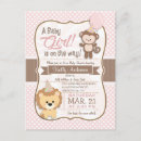 Search for monkey baby girl shower invitations Zoo