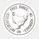 Search for free range stickers Hen