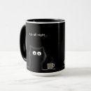 Search for black night mugs Kitten