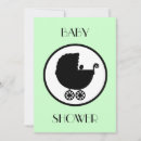 Recherche de silhouette baby shower invitations Noir et blanc