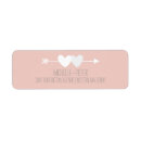 Search for two hearts return address labels Modern