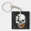 Search for skull with butterflies keychains Butterfly