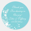 Search for robins egg blue wedding stickers Thank you