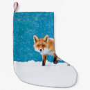 Recherche de renard rouge chaussette de noël Neige