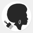 Search for black woman stickers Afro