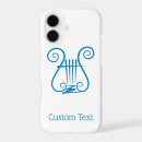 Search for musical symbols iphone cases Blue
