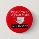 Search for face mask buttons Pandemic