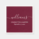 Search for burgundy wedding napkins Simple