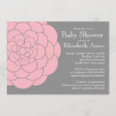 Search for pink dahlia baby shower invitations Floral