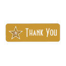 Search for star design return address labels Gold
