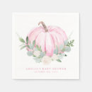 Search for pink pumpkin napkins Watercolor