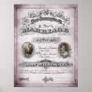 Search for marriage certificate art Vintage