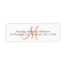 Search for coral wedding return address labels Simple