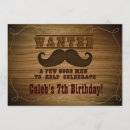 Search for moustache birthday invitations Party