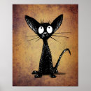 Search for funny vintage posters Black cat