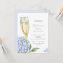 Search for blue floral birthday invitations Flowers