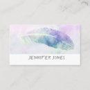 Recherche de plume bleue cartes visite Plumes