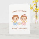 Search for twin boy girl birthday cards Cute