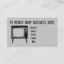 Search for television business cards Tv repair