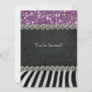 Search for bling bridal shower invitations Purple