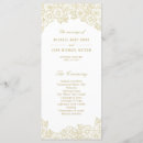 Search for white and gold wedding programs Floral