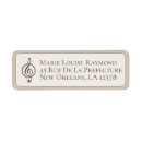 Search for treble clef return address labels Music teacher