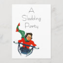 Search for sledding party invitations Vintage