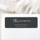 Search for charcoal grey return address labels Calligraphy