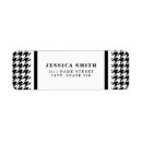 Search for houndstooth return address labels Black and white