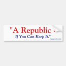 Search for franklin bumper stickers Republic